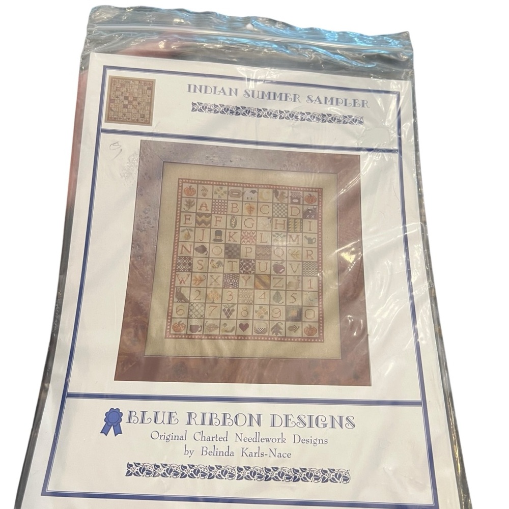 Blue Ribbon Designs Original Charted Needlework Pattern INDIAN‎ SUMMER SAMPLER